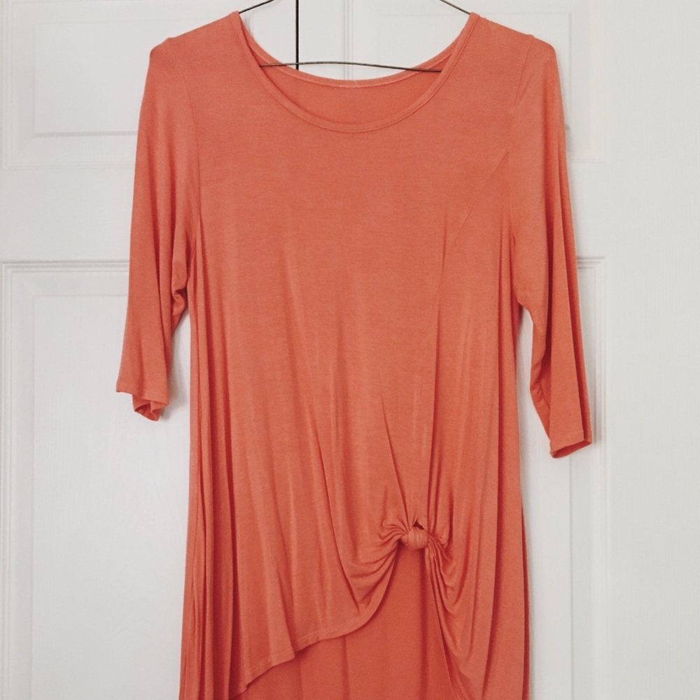 Tee For The soul coral tunic